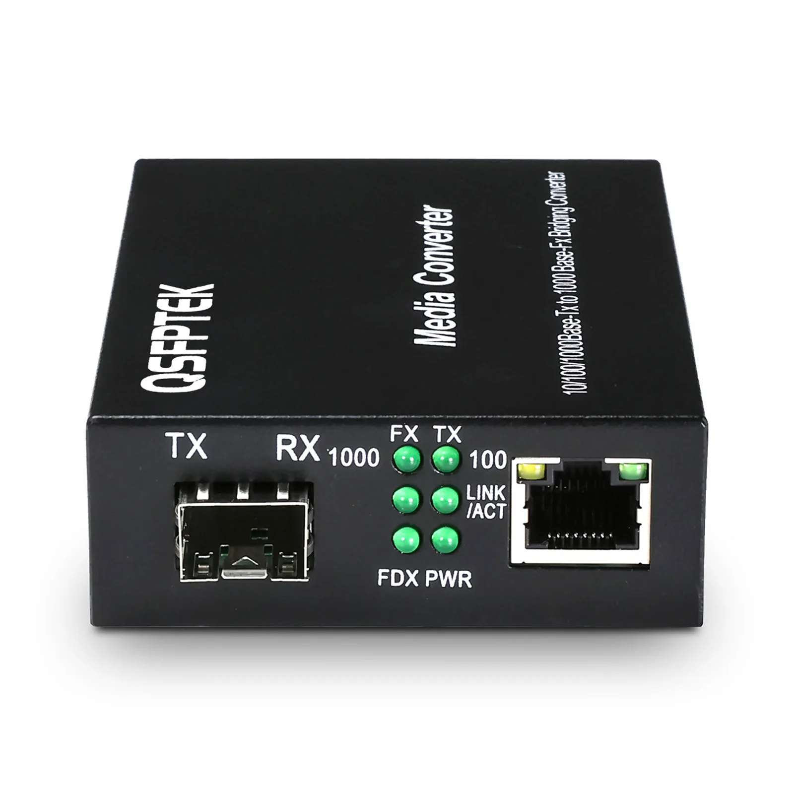 QT-G400A, 10/100/1000Base-PoE slot Tx to 1000Base-LX with SFP Port Media  Converter, DC 48~57V